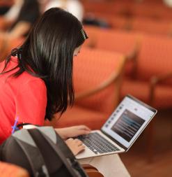 Student on laptop